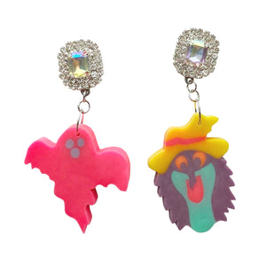 Lisa Frank 90's Halloween Eraser Charm Earrings