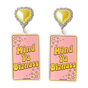 Mind Ya Biznass Charm Earrings
