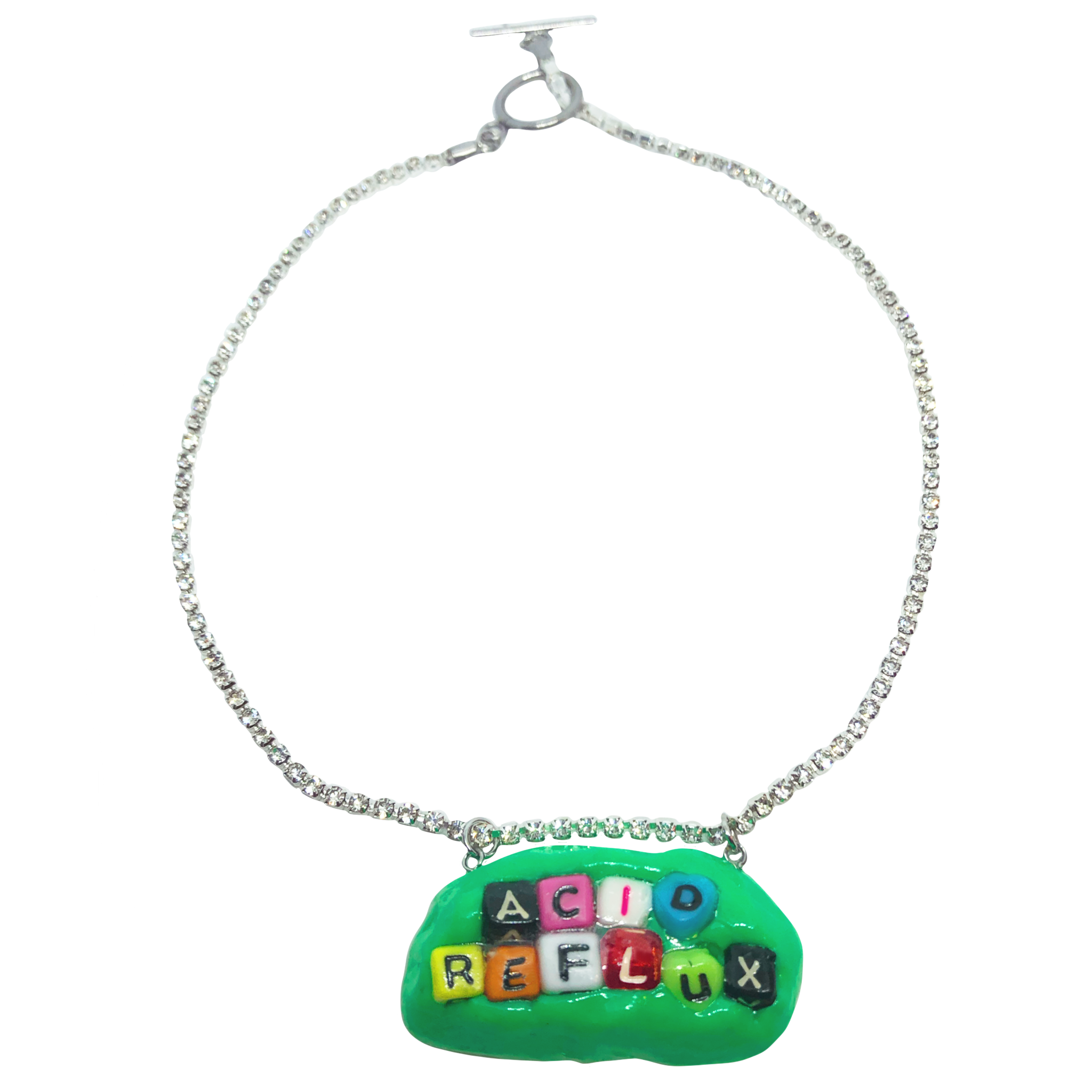 Green Acid Reflux Charm Necklace