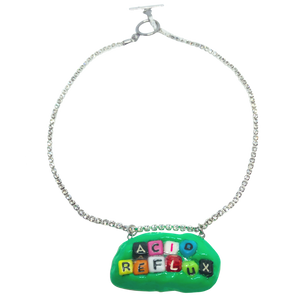 Green Acid Reflux Charm Necklace