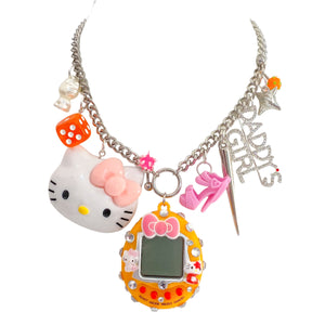 Hello Kitty Cyber Pet Charm Necklace