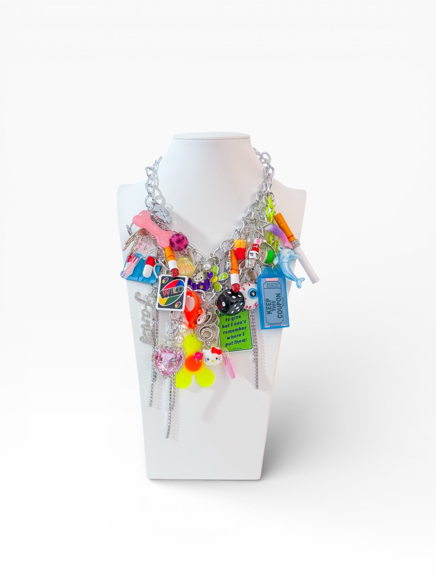 WILD CARD DOUBLE CHARM NECKLACE – Laser Kitten