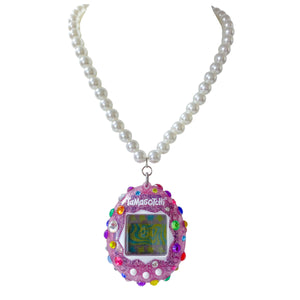 Bedazzled Tamagotchi Necklace