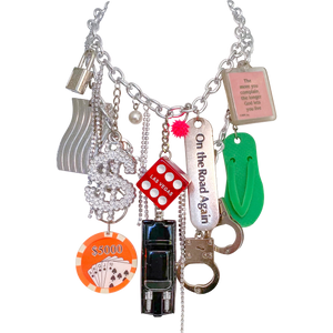 On The Road Again Vintage Remix Charm Necklace