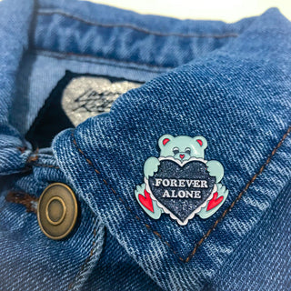 Forever Alone Bear Pin-Laser Kitten (154846461961)