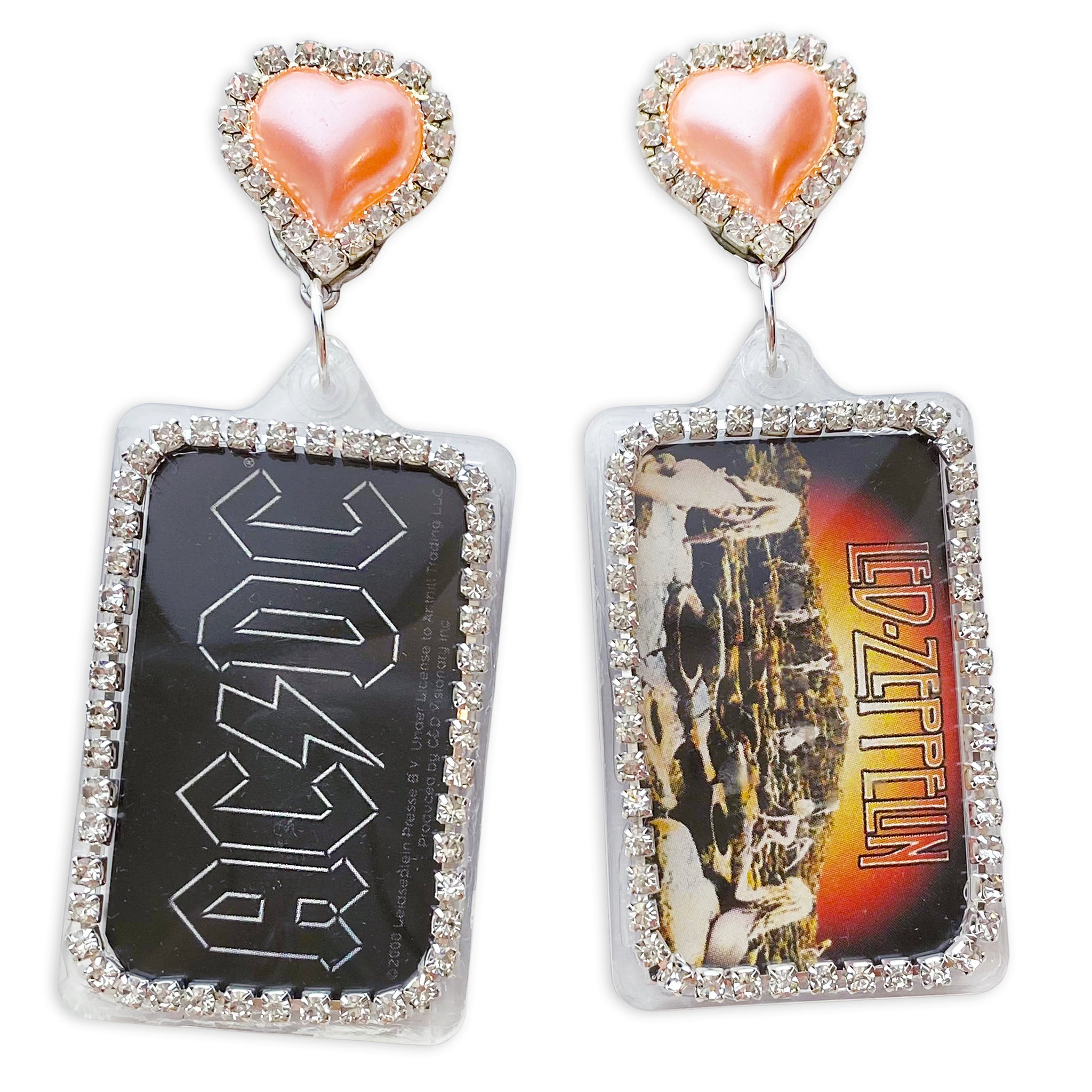 Bedazzled ACDC/Led Zeppelin Vintage Remix Earrings
