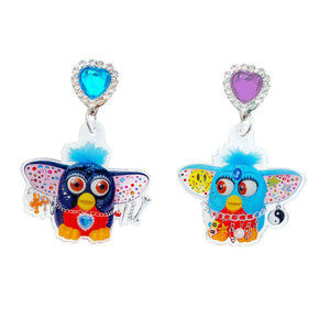 Bedazzled Furby Wearing Earrings Earrings