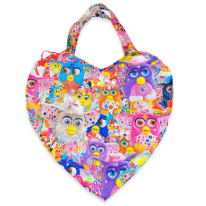 BEDAZZLED FURBY W/ PINK BOWS GIANT HEART BAG