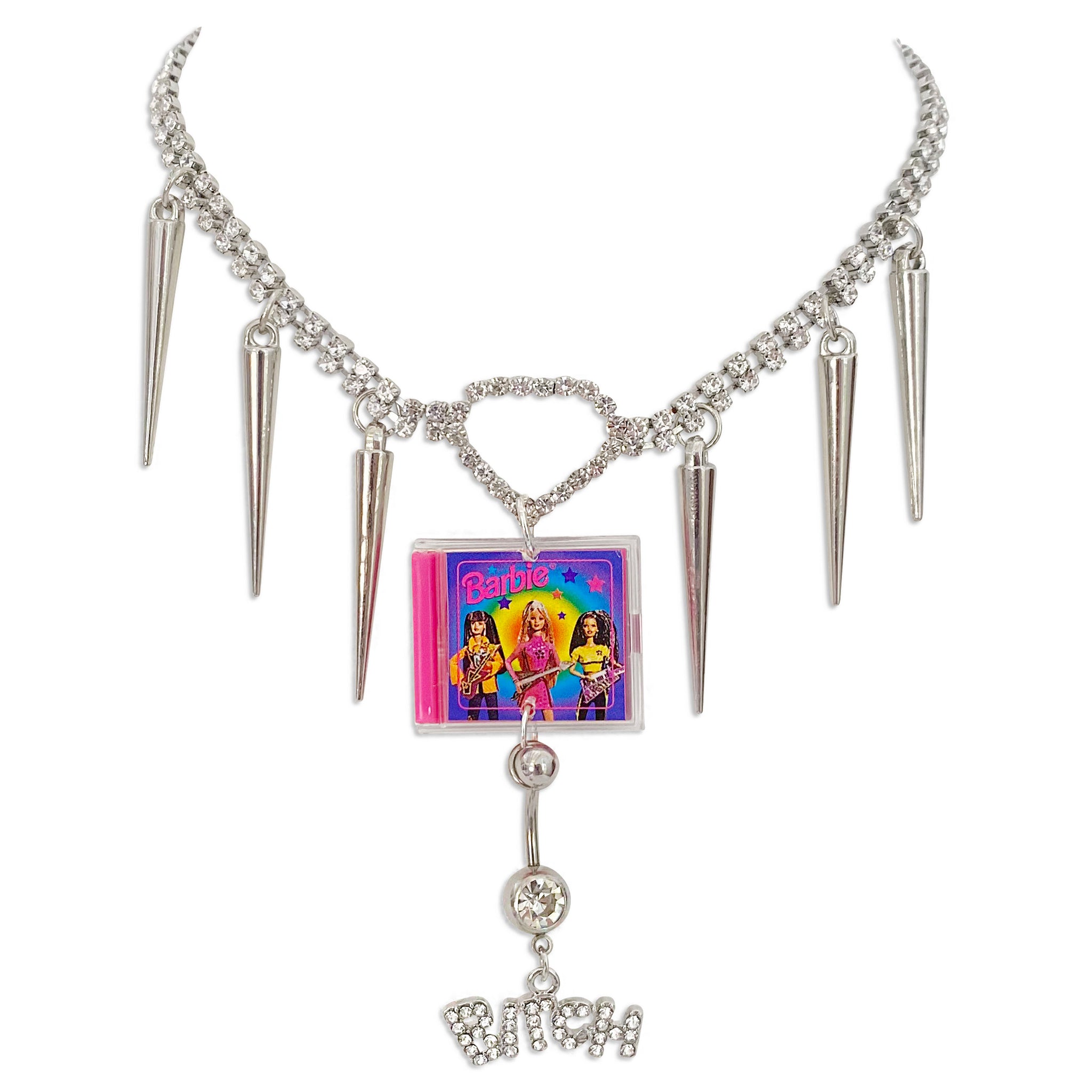 Barbie Bitch CD Charm Necklace