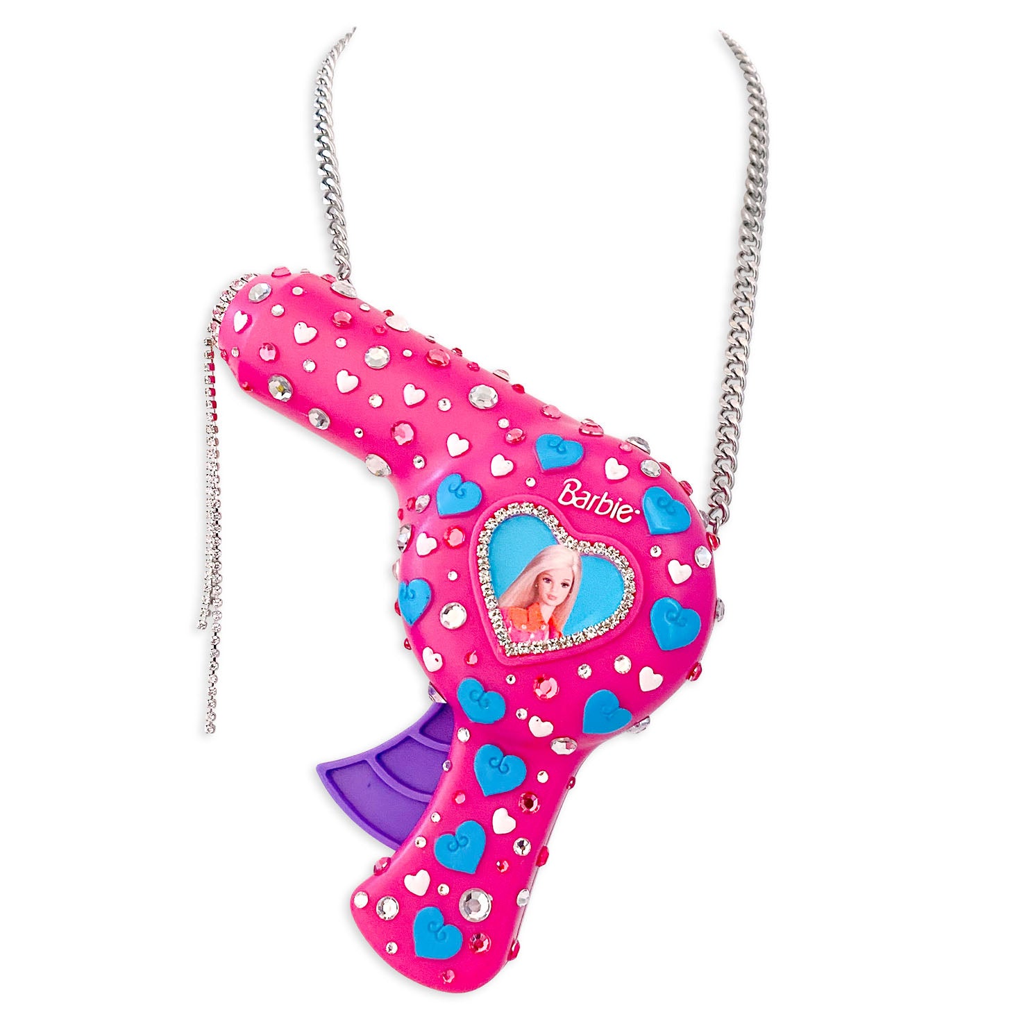 Pink Barbie Blowdryer Necklace