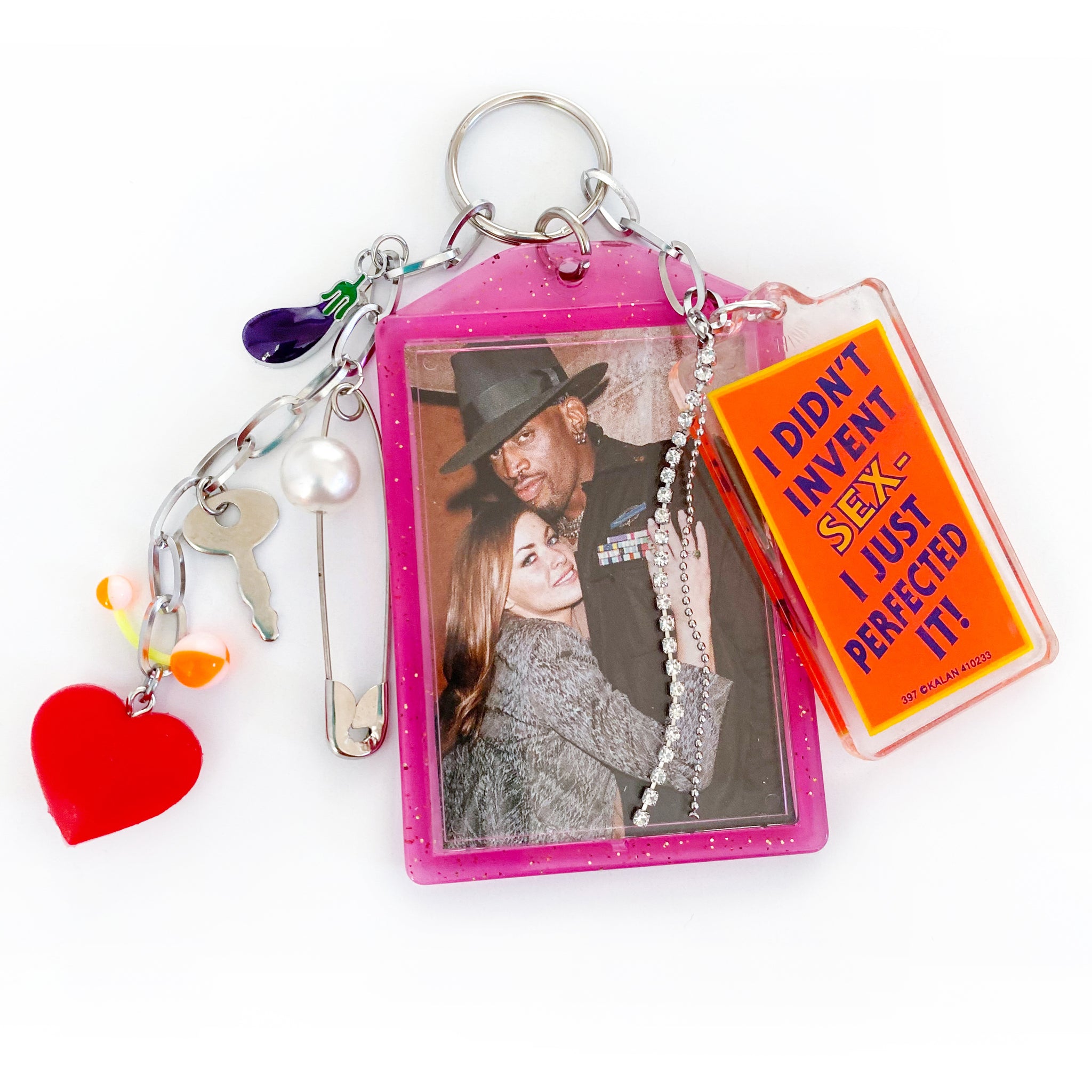 Vintage Remix Carmen Electra/Dennis Rodman Keychain / Bag Charm