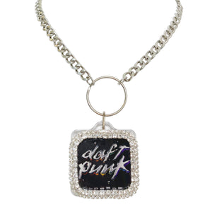Daft Punk Bedazzled Vintage Remix Necklace