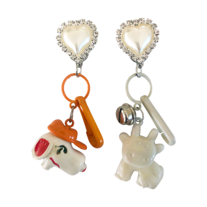 Vintage Snoopy Charm Earrings (3939641917523)