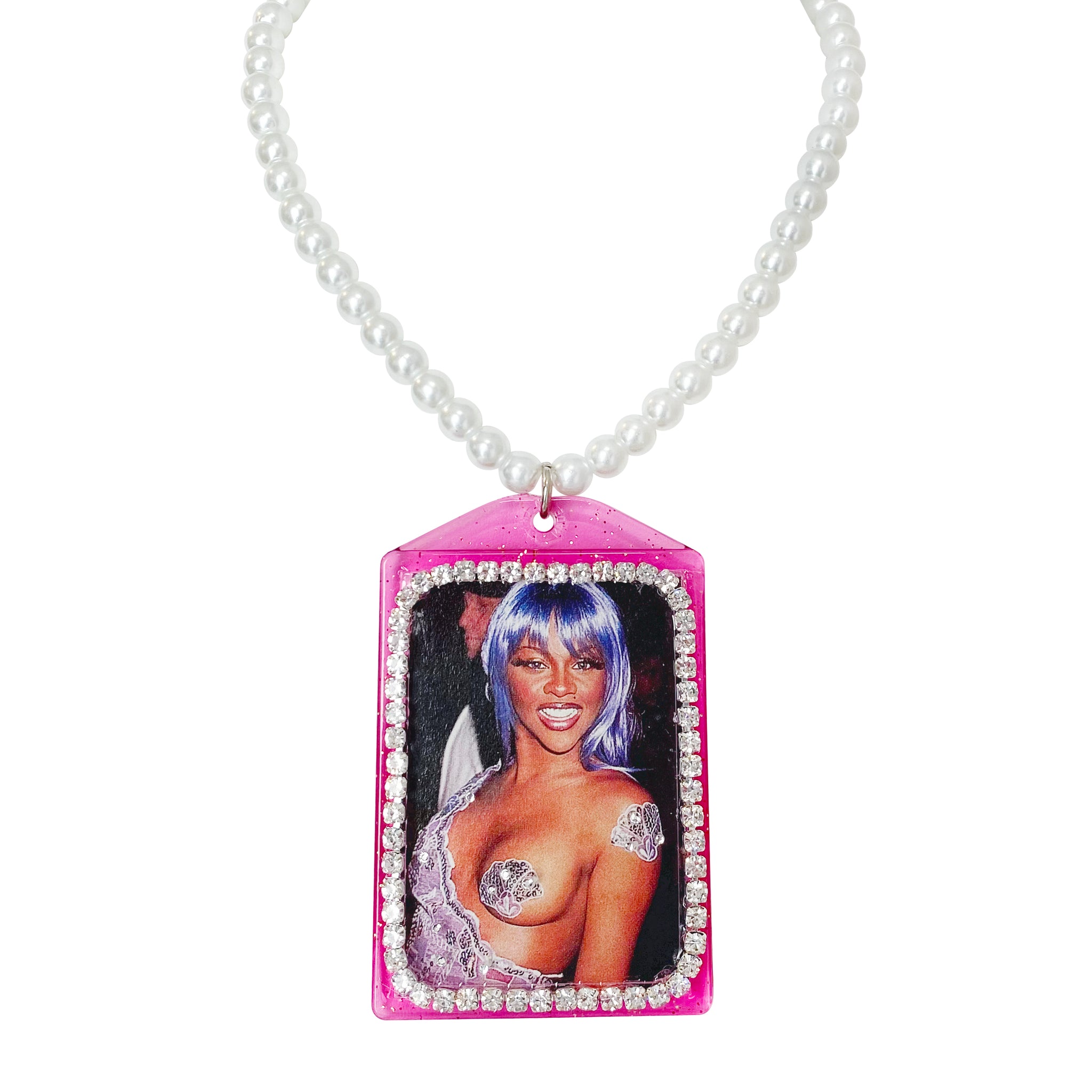 VMA Lil Kim Bedazzled Vintage Remix Necklace