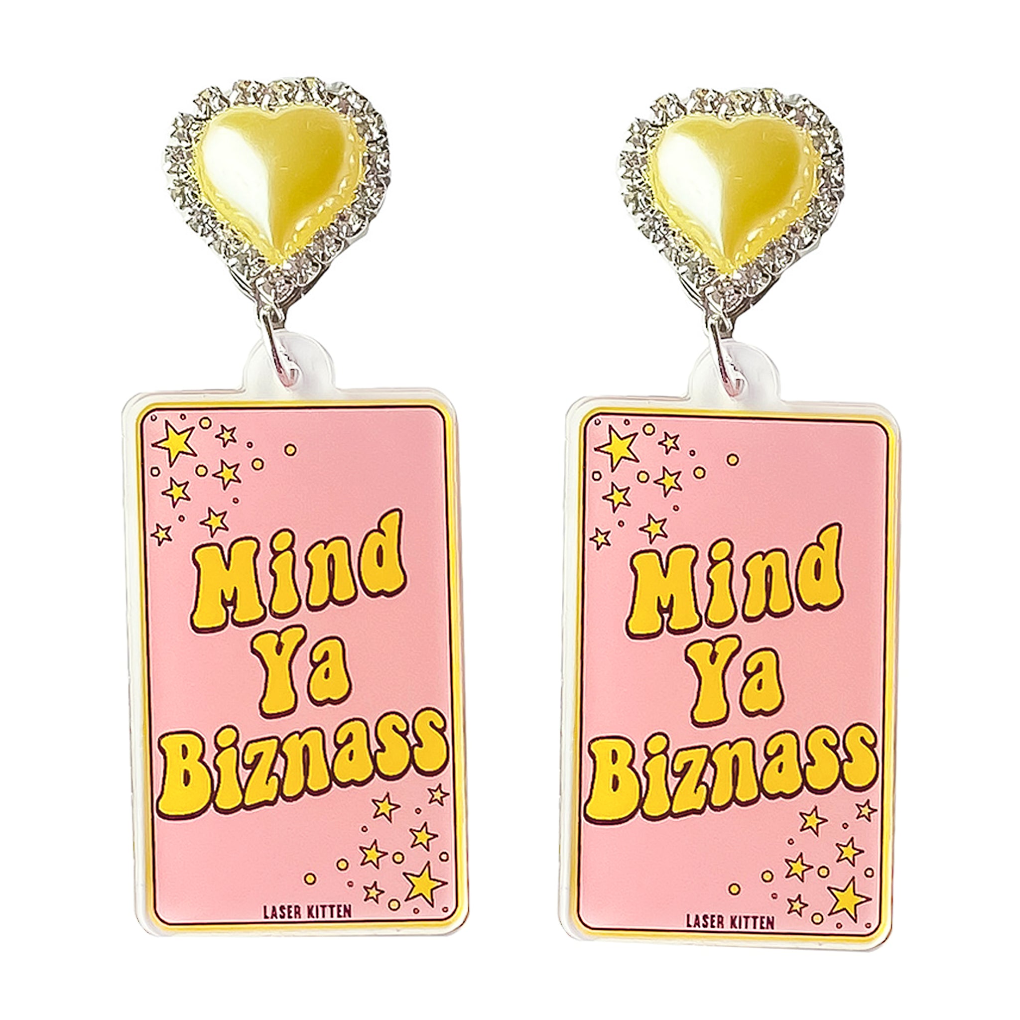 Mind Ya Biznass Charm Earrings