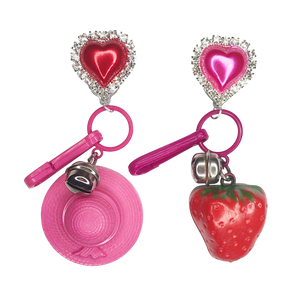 Vintage Picking Berries Charm Earrings (4370146230355)