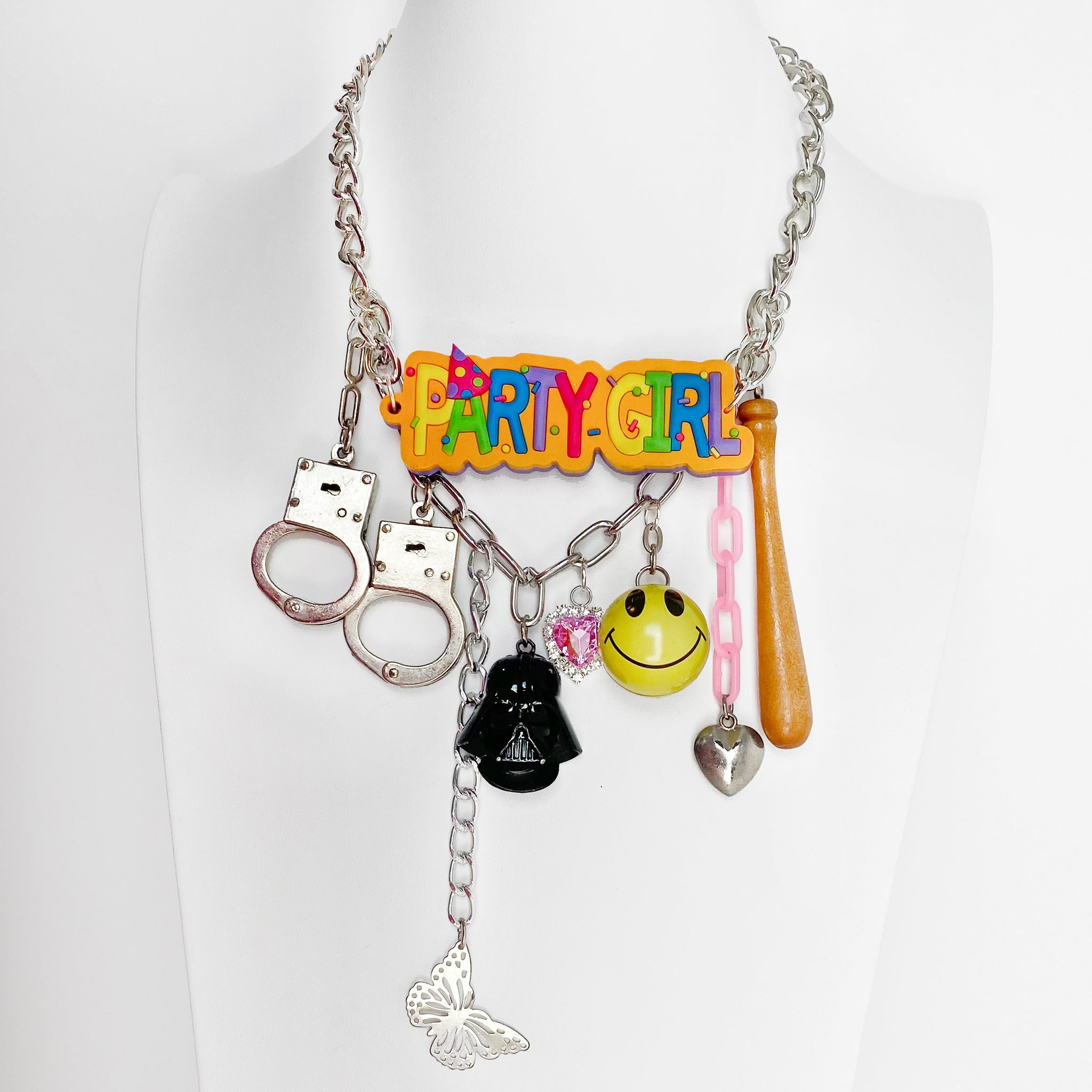 Party Girl Vintage Remix Charm Necklace