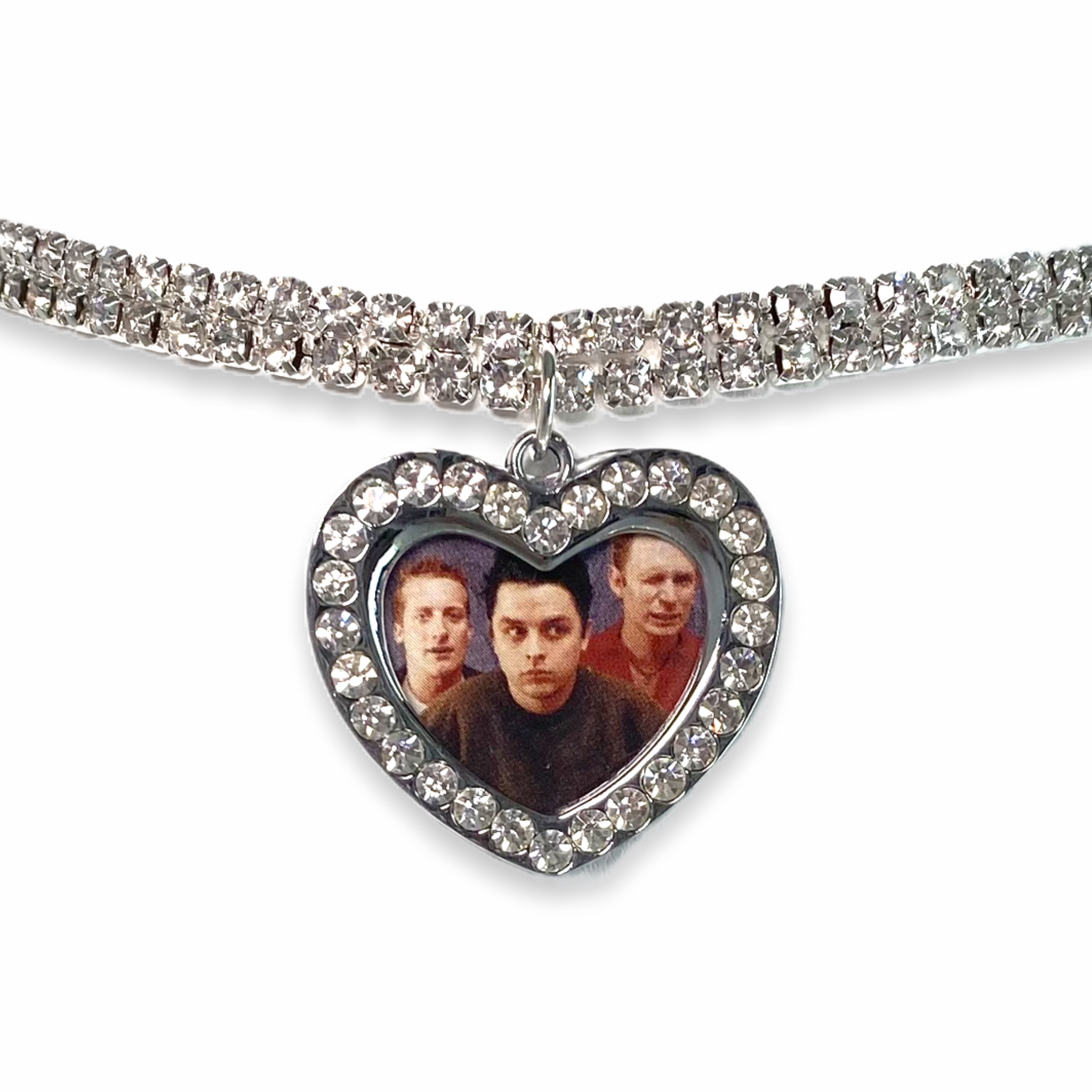 Green Day Bedazzled Vintage Remix Necklace