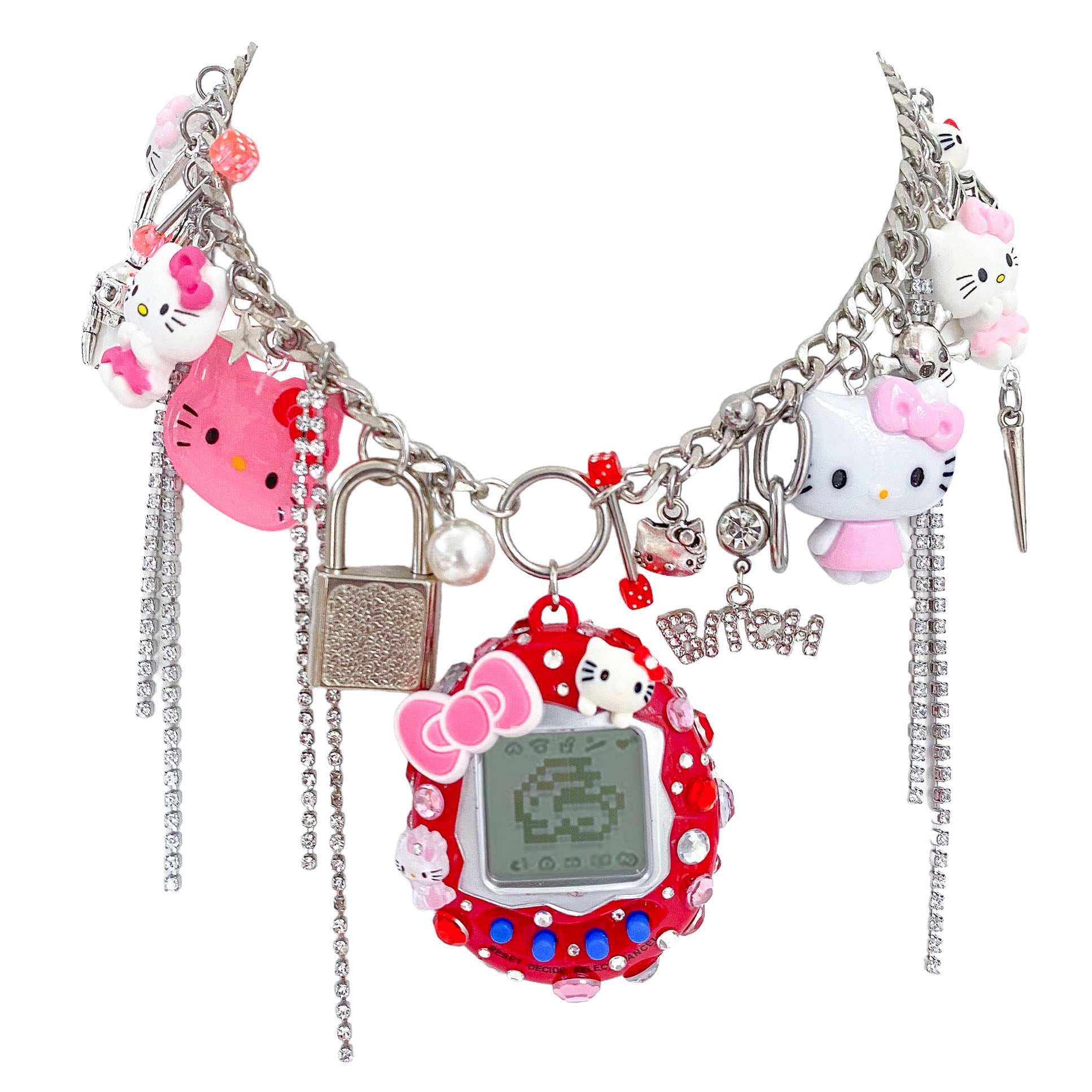 Hello Kitty Cyber Pet Charm Necklace