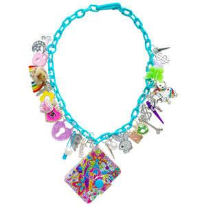 '90s Lisa Frank Magic Book Charm Necklace