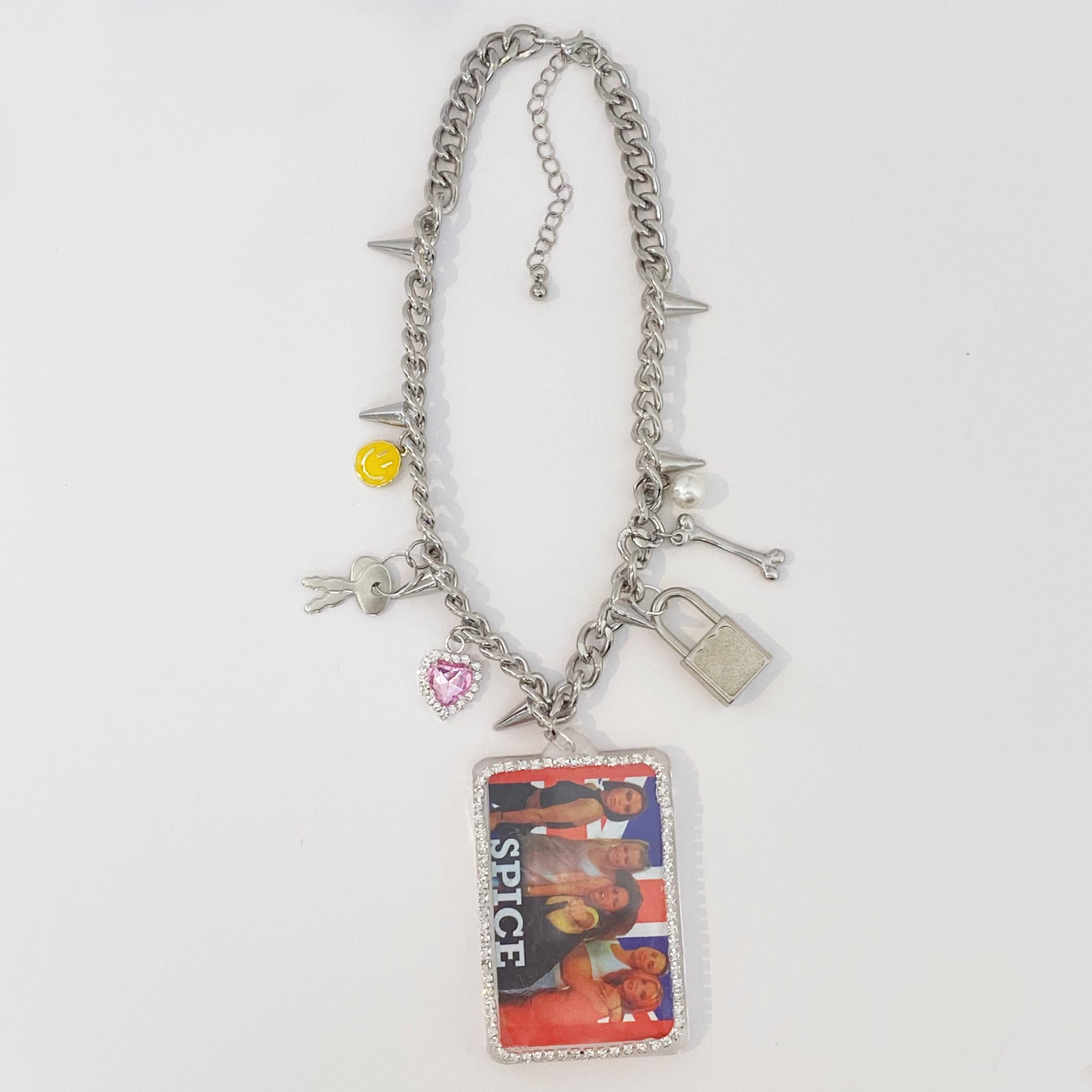 Bedazzled Vintage Spice Girls Punk Remix Necklace