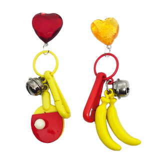 Vintage Banana Pong Charm Earrings (4350278762579)