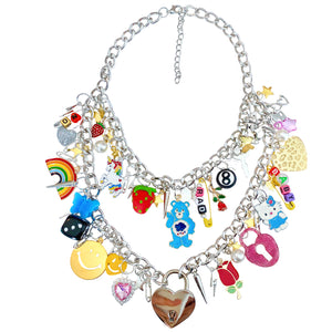 Rockstar Double Layer Charm Necklace