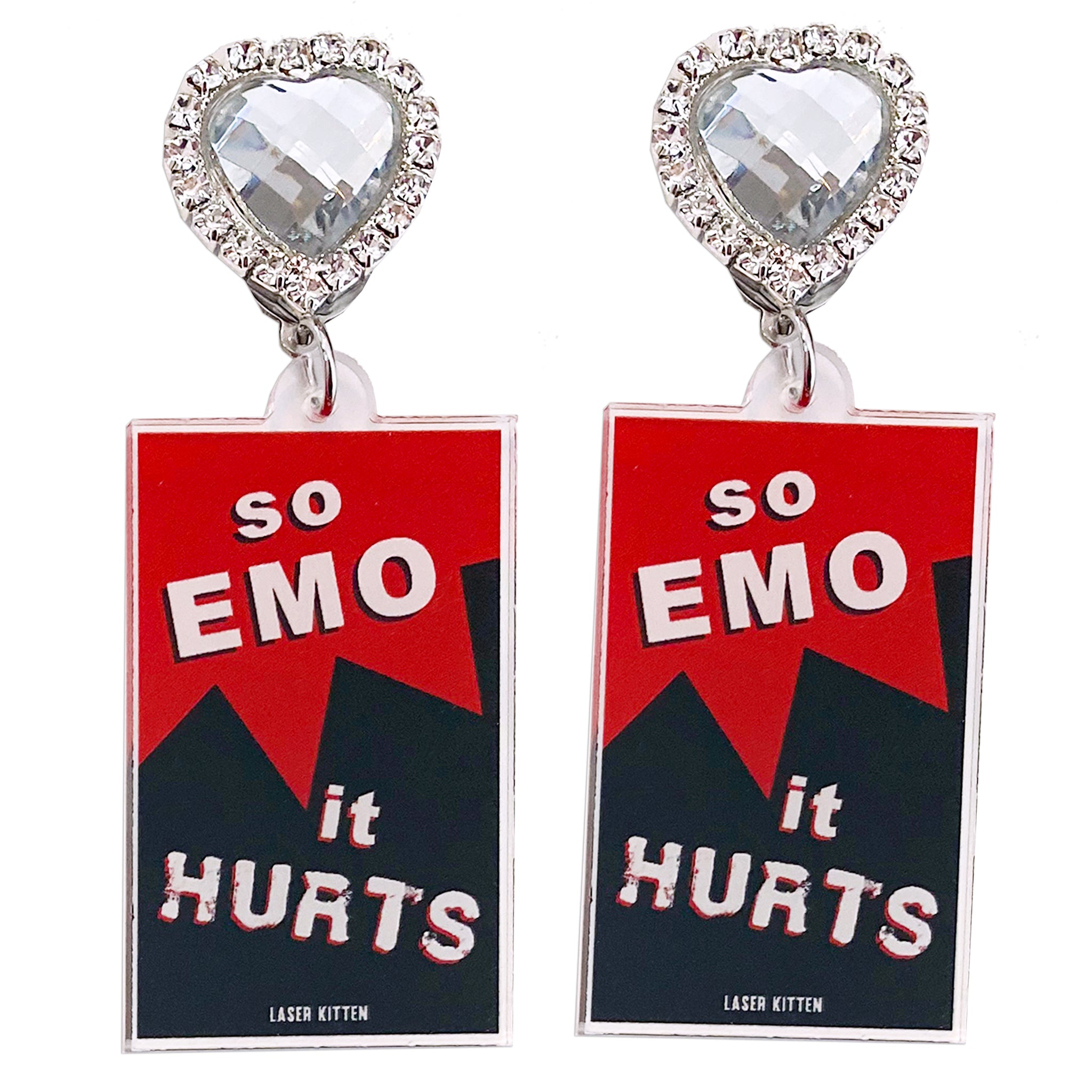So Emo It Hurts Charm Earrings