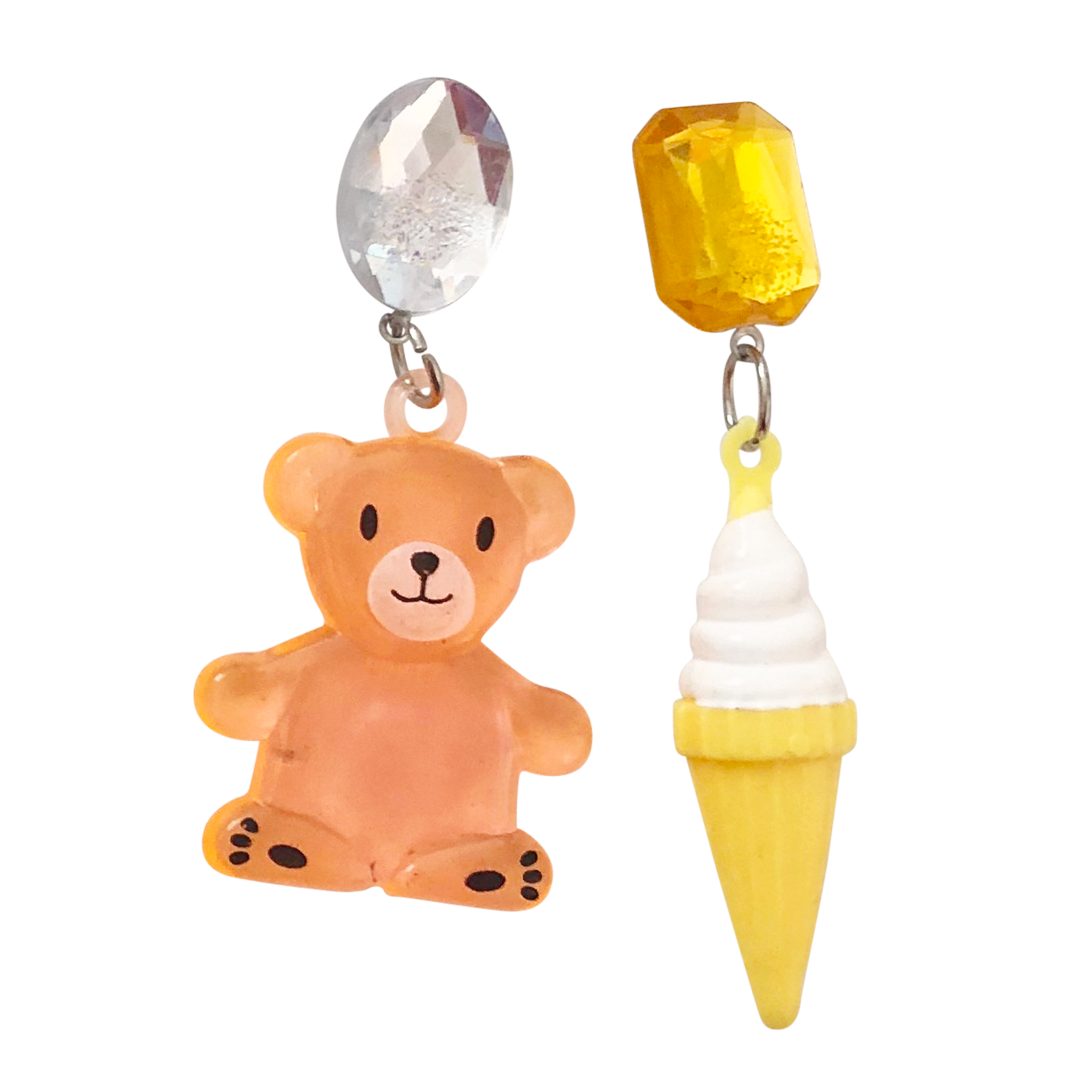 Vintage Ice Cream Bear Charm Earrings (4361244442707)
