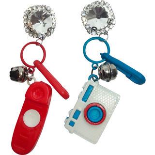 Vintage Camera Phone Charm Earrings (4346806501459)