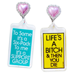 Support Group 80's Keychain Earrings