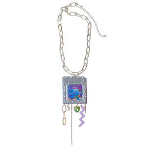 1989 Vintage Tetris Charm Necklace